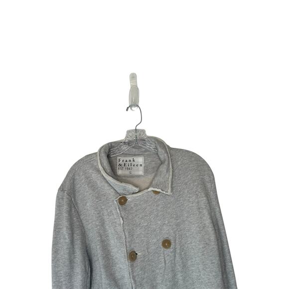 Frank & Eileen Belfast Fleece Lab Trench Double Breast Oversized Jacket Size L - Picture 4 of 13